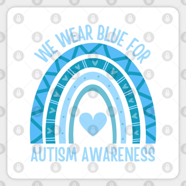 We Wear Blue For Autism Awareness Sticker by HobbyAndArt